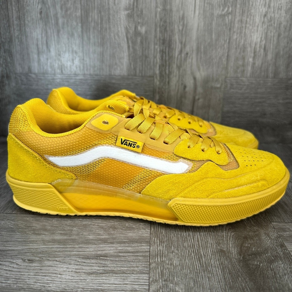 Vans Ave 2.0 Sneakers Womens 6.5 Yellow Suede Mesh Skate Shoes NEW VN0A2Z35Y28